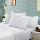 Hotel Luxury Bed Sheets Set 6 Piece full  White  - Super Soft 1800 Thread Cou   