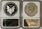 2012-s  1 American Silver Eagle - 2 Coin Proof   Reverse   Ngc Pf69 Ultra Cameo
