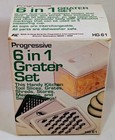 Vintage Progressive 6 In 1 Grater Set Hg-61 Kitchen Tool Hong Kong Mcm 