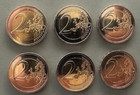 Latvia Unc 2020-2024 Lot Of 6 Different 2 Eur Coins  All New From Mint Rolls