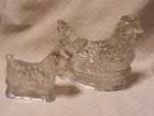 Pair Of Jeannette Candy Containers Scotty Dog Scottish Terrier   Hen On Nest