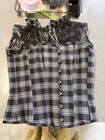 Steel Boned Lace Up Waist Trainer Aesthetic Top Uk au 18 Nwt Corset Story Style