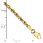 14k Yellow Gold 2 8mm Semi-solid Rope Chain 7  Necklace Bracelet Anklet