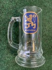 Vintage Set Of 4 Lowenbrau M  nchen Glass Beer Steins 12oz With Box Free Shipping