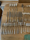 Rose Point By Wallace Sterling Silver Flatware Set  90  Pieces
