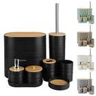 8pcs Bathroom Accessories Set Soap Dispenser Toothbrush Holder Toilet Cleaning