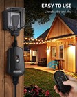 Dewenwils 3 Pack Outdoor Indoor Wireless Remote Control Outlet Switch Plug Black
