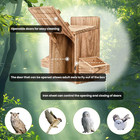 Screech Owl House - Large Handmade Cedar Wood Owl Box For Outside  9x7 5x15 Inch