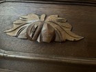 Vintage French Walnut Dresser With Hand Carved Leaf Handles 