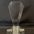 Vintage Art Deco Perfume Bottle With Tall Prism Stopper Vanity Euc