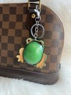 Leather Frog Bag Charm Keychain Car Key Fob Handmade Gift New