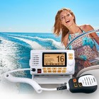 Uniden Um725 White Marine Vhf Radio  1watt 25watt Transmit Power  Largest Lcd