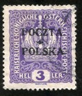 Poland 1919 Poczta Polska Overprinted On Austria 1916 Stamp Scott  41 No Gum 214