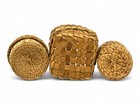 Lot 3 Alaska Native Tshimshian Tlingit Baskets Cedar Bark Mini Bottle Cover Pnw