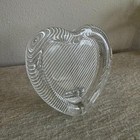 Vintage Mikasa Heart Shaped Crystal Picture Frame     polished Portraits   tm225