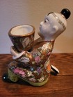 Oriental Asian Antique Vintage Chinese Porcelain Figurine Statue Bonsai Pot