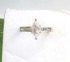   14k Gold 1ct Marquise Cubic Zirconia Solitaire Engagement Ladies Ring Size 8