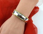 Vintage 925 Sterling Silver Cuff Bracelet Brass Etched Mexico Wide Laton Jewelry