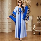 Dubai Women Long Sleeeve Dress Robe Embroidery Abaya Muslim Kaftan Modest Maxi