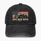 Big Boy 4014 Railroad Hat Vintage Train Lover Adjustable Washed Dad Baseball Cap