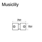 Musiclily Pro 4pcs 19mm Brass Bridge Saddles For 4 String Precision Jazz Bass
