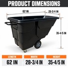 450lbs Capacity Heavy Duty Dump Cart 0 5 Cubic Yard Tilt Truck Utility Trash