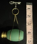 Antique Rare French Victorian Opaline Uranium Perfume Bottle With Chatelaine