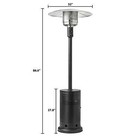 Mainstays 48 000 Btu Propane Gas Outdoor Freestanding Metal Patio Heater  Black