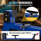 Benchtop Wood Lathe 14 x40  Wood Lathe Woodworking Machine With 4 Variable Speed