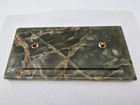 Art Deco Wahl Eversharp Double Fountain Pen Desk Base Green Veined Marble