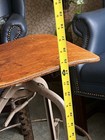 Rare 34    High Industrial Toledo Stool Adjustable Drafting Bent Wood W  Backrest