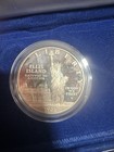 1986 Ellis Island Liberty Dollar   Half Dollar 90  Silver Coin Set Box   Coa