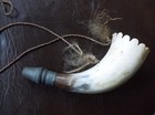 Vintage Scandinavian Bull cow Horn Souvenir