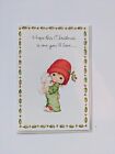 Vintage Hallmark Christmas Card Little Girl With Puppy Charmers Series  Unused