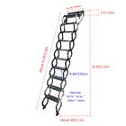 Wall Mounted Atti Telescopic10 12steps Home Loft Ladder Pull Down Folding Stairs