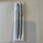 Vintage 1979 Paper Mate Pen   Pencil Set     Chrome Finish     Original Box  Blk Ink