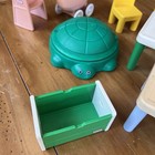 Vintage Little Tikes Dollhouse Furniture Lot Turtle Sandbox Table Chairs 80s 90s