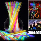 300pcs 8    Glow Sticks Bracelets Necklaces Neon Colours Party Favors Rave Disco