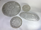 Antique Circa 1920s American Brilliant Cut Glass  Lot Of Four  4  Pieces