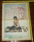 Mick Jagger Vintage Uk Newspaper 1974 Poster 16 1 2 X 23 Inches Rolling Stones