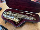 Yamaha Alto Saxophone Gold Lacquered Brass Body W  Case   Mouthpiece