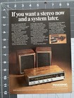1971 Panasonic Stereo System Original Vintage Advertisement Print Ad