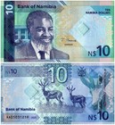 Namibia 10-200 Dollars 5 Pieces Set  2025  P-20-24  Unc