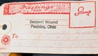 Vintage 1955 Serpent Mound Peebles Ohio Souvenir Miniature Indian Moccasins 