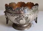 Vintage Monteith Silver Plated Bowl With Lion Head Handles 1940s