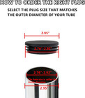 76mm 3 Inch Round Plastic Plugs Black  Pipe Tubing End Cap  Plastic Tubing Plug 