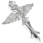 Wolfman Celtic Angel Silver Cross Pendant Top  no Chain 