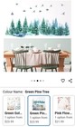 Large Pinetree Wall Decor Watercolor Pine Tree Wall Stickers Nursery Dining Room