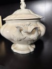 Vintage Red Cliff White Ironstone Oval Soup Tureen Without Ladle   Underplate