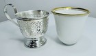 Manchester Silver Co Sterling Silver Demitasse Cup W  H   Co Selb Liner  6 Avail